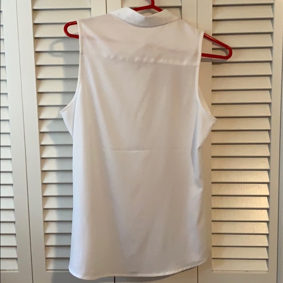 White Petite Small Banana Republic Blouse - Picture 4 of 5